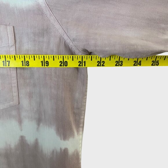 Rails Ingrid Raw-Hem Shirt Women's Medium Pink & White Tie-Dye Button-Up L/S - Picture 12 of 13